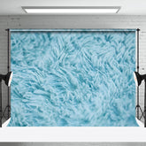 Aperturee - Blauer realistischer Villus Gewebe Textur Bokeh Hintergrund