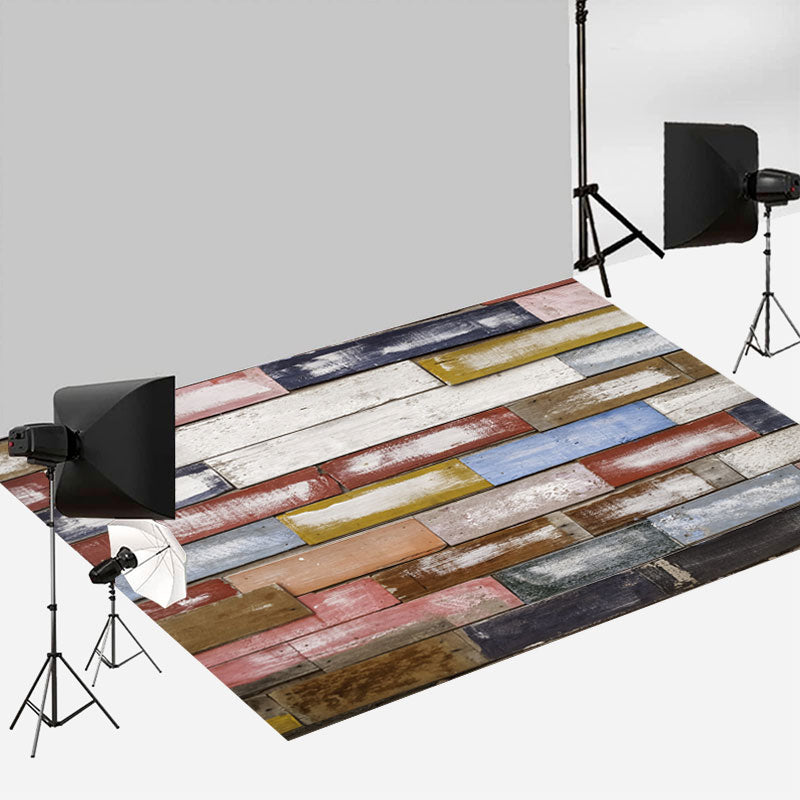 Aperturee - Weiße Farbe buntes Brett Holzboden Hintergrund