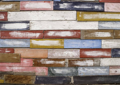 Aperturee - Weiße Farbe buntes Brett Holzboden Hintergrund