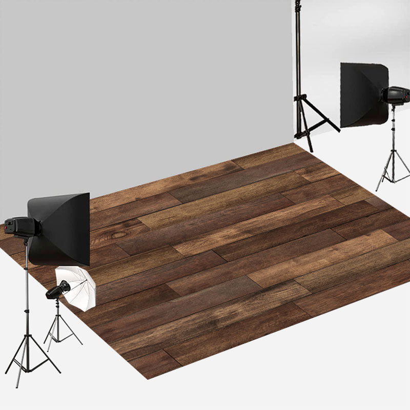 Aperturee - Vintage Stil dunkelbrauner Holzboden Hintergrund