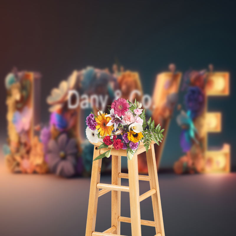 Aperturee - LIEBE Blumen Dekoration Valentinstag Hintergrund