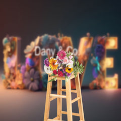 Aperturee - LIEBE Blumen Dekoration Valentinstag Hintergrund