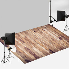 Aperturee - Rustikaler brauner Holzfarbtextur Fotobodenhintergrund