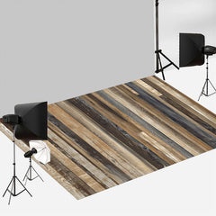 Aperturee - Vintage Hintergrund aus gebeiztem Holzboden im rustikalen Stil