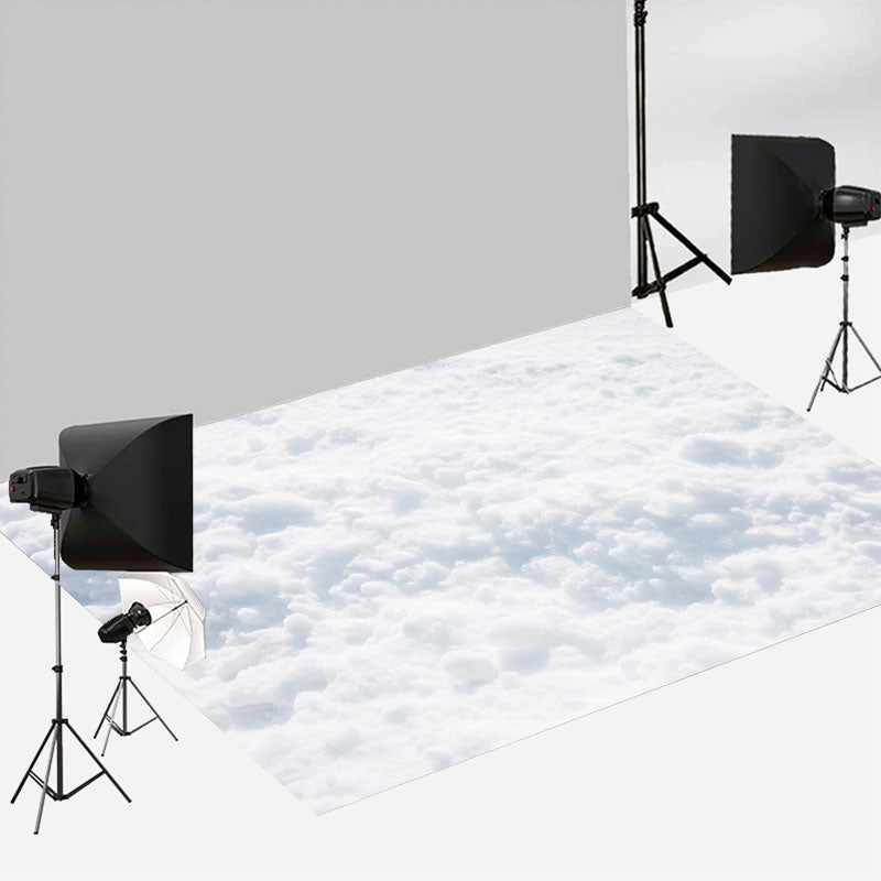 Aperturee - Traumhafte weiße Wolken Schaum Fotografie Bodenmatte