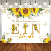 Vermissen Einzigartig Sonnenblume 1 Geburtstag Hintergrund