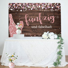 Fünfzig Und Fabelhaft Rosa Buch Geburtstag Hintergrund