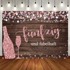 Fünfzig Und Fabelhaft Rosa Buch Geburtstag Hintergrund