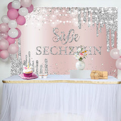 Süß Sechzehn Rose Gold 16 Geburtstag Hintergrund