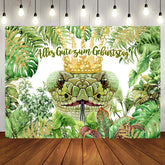 Grün Pflanzen Schlange Glücklich Geburtstag Hintergrund