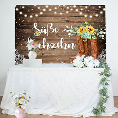 Sonnenblumen Braun Holz Süß 16 Geburtstag Hintergrund