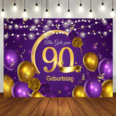 Lila Ballon Rose 90 Geburtstag Hintergrund