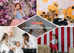 Aperturee – St. Patricks Day Boho Regenbogen Gold Fotohintergrund für Neugeborene