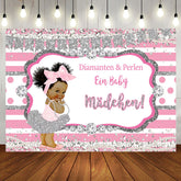 Diamanten Rosa Mädchen Baby Dusche Hintergrund