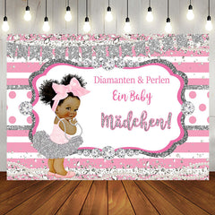 Diamanten Rosa Mädchen Baby Dusche Hintergrund