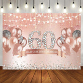 60 Geburtstag Rosa Ballon Diamanten Hintergrund