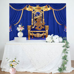 Tief Blau Wenig Prinz Baby Dusche Hintergrund
