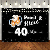Prost Und Biere Zu 40 Jahre Geburtstag Hintergrund