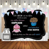 Cupcake Zucht Muffin Schwarz Geschlecht Aufdecken Hintergrund