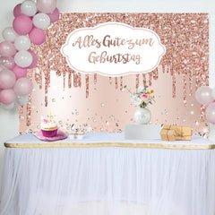 Rose Gold Funkeln Diamant Geburtstag Hintergrund
