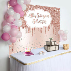 Rose Gold Funkeln Diamant Geburtstag Hintergrund