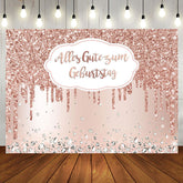 Rose Gold Funkeln Diamant Geburtstag Hintergrund