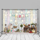 Aperturee - Kaninchen und Ei hölzerner Osterhintergrund für die Fotografie