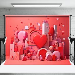 Aperturee - Rote Bausteine Herz Valentinstag Hintergrund