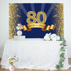 80 Geburtstag Gold königlich Blau Hintergrund für Party