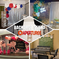 Aperturee - 10X10FT verstellbarer Fotohintergrundständer aus Metall