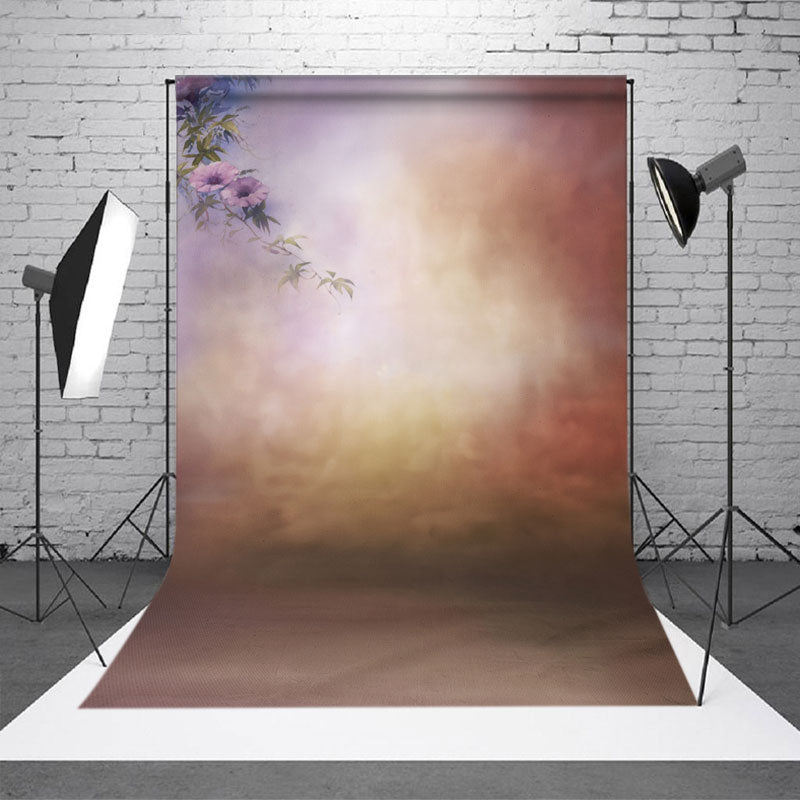 Aperturee - Abstrakter lila Petunien Portrait Fotohintergrund