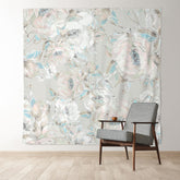 Aperturee - Aquarell Blumen Hellgrau Fine Art Fotohintergrund