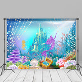 Aperturee - Atlantis Glitzer Meerjungfrau Sommerhintergrund für Fotos