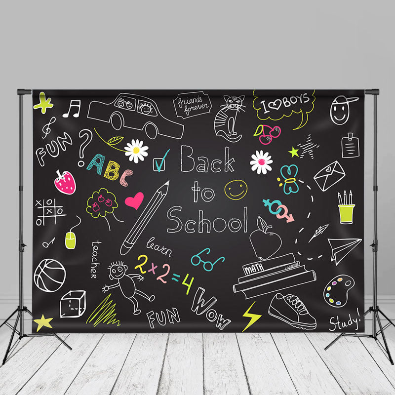 Aperturee - Zurück zur Schule Tafel Kreide Zeichnungshintergrund