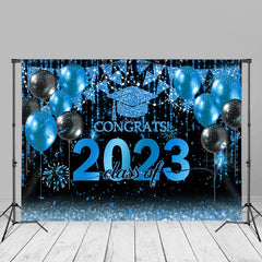 Aperturee - Ballon Schwarz Blau Glückwunsch 2023 Hintergrund für Foto