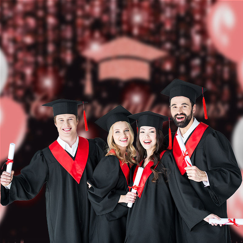 Aperturee - Ballon Glitzer Rosa Bokeh Fotohintergrund für den Abschluss