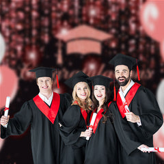 Aperturee - Ballon Glitzer Rosa Bokeh Fotohintergrund für den Abschluss