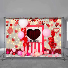 Aperturee - Ballon Herz Flagge Kreuz Happy Valentine Hintergrund