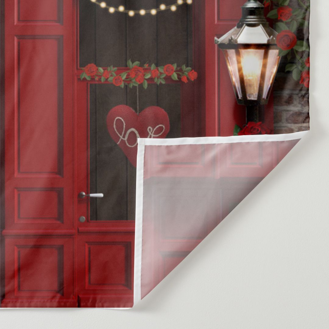 Aperturee - Roter Ballon Herz Teddyladen Valentinstag Hintergrund