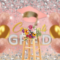 Aperturee - Luftballons Diamant Glitzer Pink Grad Fotografie Hintergrund