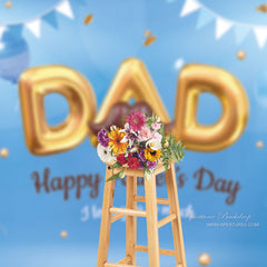 Aperturee - Luftballons Schnurrbart Blau Alles gute zum Vatertag Hintergrund