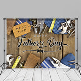 Aperturee - Best Vati Werkzeug Fotohintergrund aus Holz zum Vatertag braun