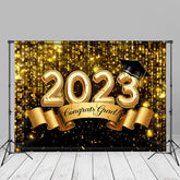 Aperturee - Schwarz Gold Herzlichen Glückwunsch 2023 Grad Fotoshooting Hintergrund