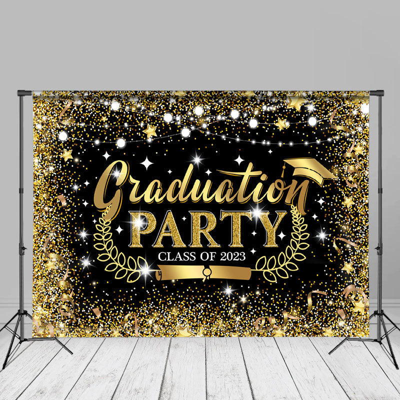 Aperturee - Schwarz goldener Glitzer Abschluss Fotoautomaten Hintergrund