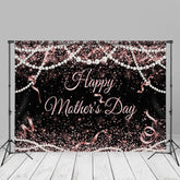 Aperturee - Schwarz rosa Perlmutt Glitzer Hintergrund zum Muttertag