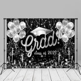 Aperturee - Schwarz Silber Ballon Spark 2023 Grad Hintergrund für Foto