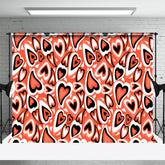 Aperturee - Rot schwarz weißer herzförmiger Valentinstag Hintergrund