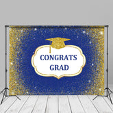 Aperturee - Blaugoldener Glitzer Glückwunsch Grad Fotoshooting Hintergrund