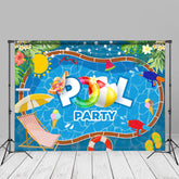 Aperturee - Blauer Pool Party Sommer Fotoshooting Hintergrund
