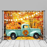 Aperturee - ApertureeBlauer LKW Licht Kürbis Ahornblatt Herbsthintergrund